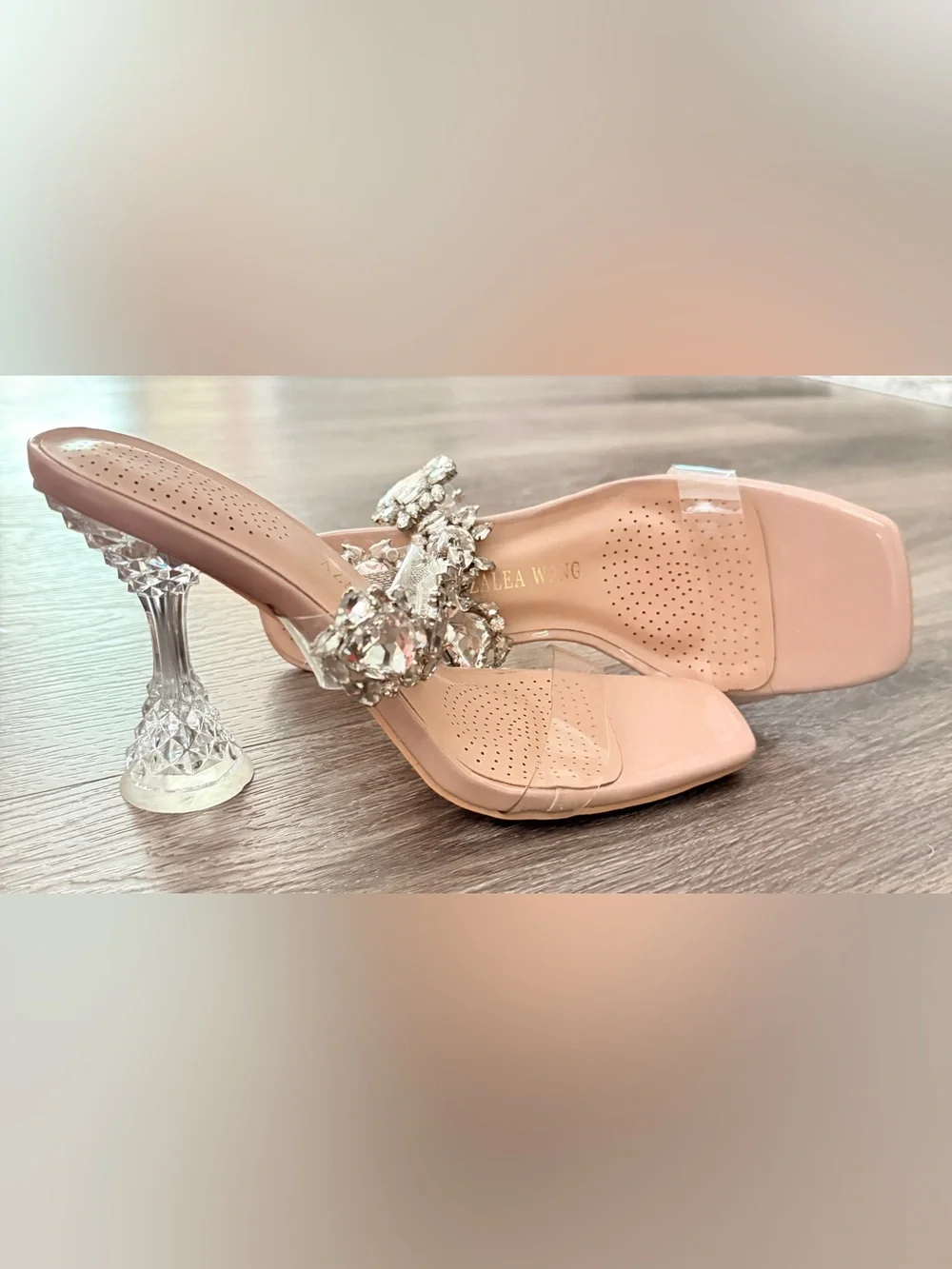 AZALEA WANG DONT BOTHER ME STILETTO SANDAL IN NUDE Size 8.5
